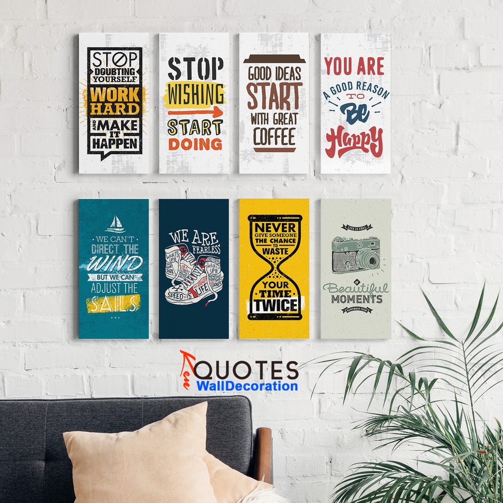 KenQuotes -  Mini Hiasan Dinding Quotes Aesthetic Pajangan Rumah Wall Decor Motivasi Poster Kayu