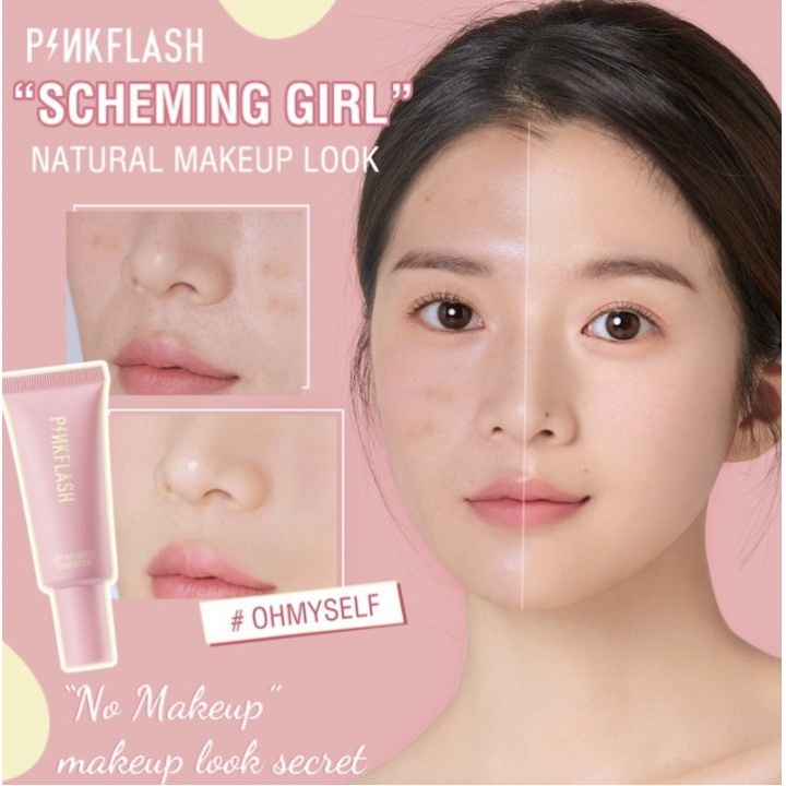 [ PINKFLASH ] OhMySelf Weightless Long Lasting All Day Tahan Air Matte Foundation 6 Colors PF002