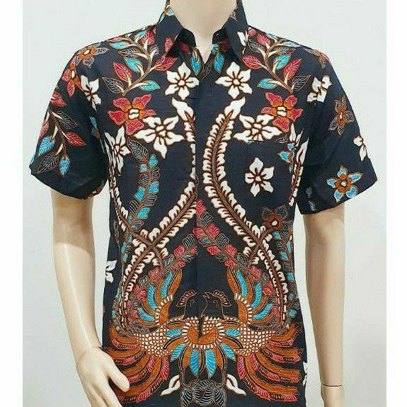 Kemeja Pria Big Size 4L-5L Lengan Pendek Atasan Baju Hem Batik Jumbo Ukuran Besar NGT-Br