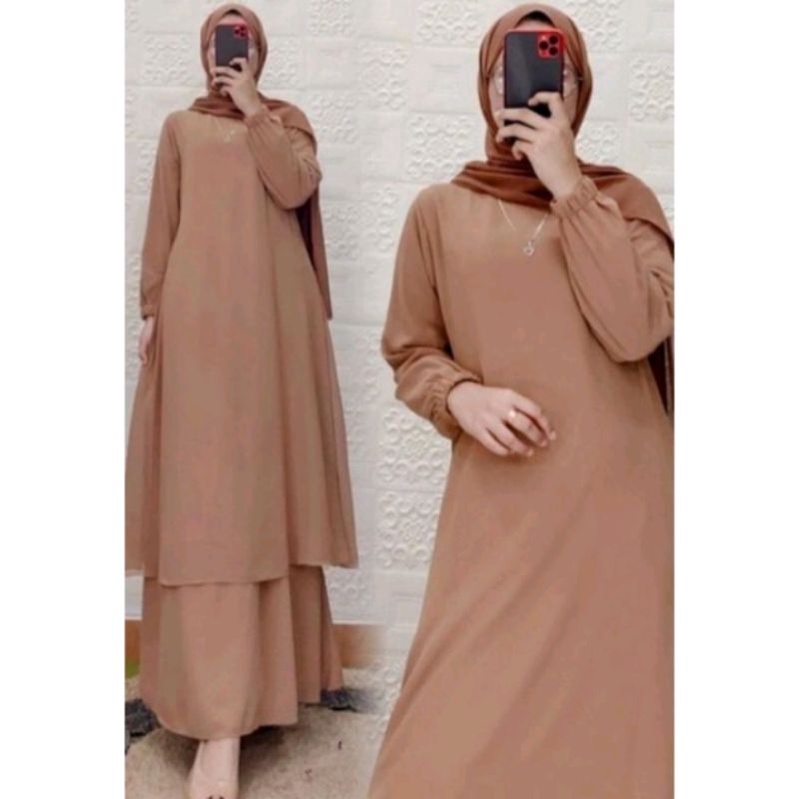 Gamis kurung Malaysia polos