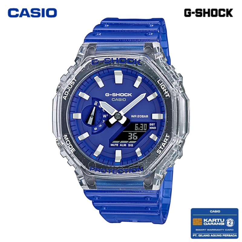 JAM TANGAN PRIA CASIO G-SHOCK GA-2100HC-2A ORIGINAL - GSHOCK GA2100HC BIRU