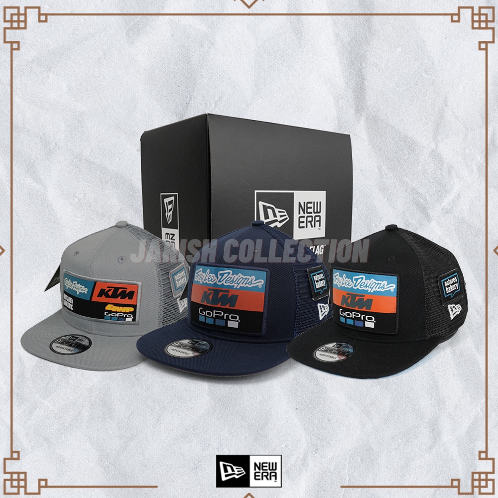 Topi Snapback Trucker KTM Motocross Grade ORIGINAL, Topi Hip Hop Rapper Podium Jaring Trail Racing Motor Cross Cap GoPro Troy Lee Designs Abu Hitam,  Pria Dewasa Ori Distro Murah Premium Import 100% Anak Laki Laki Wanita Unisex Bordir Polos