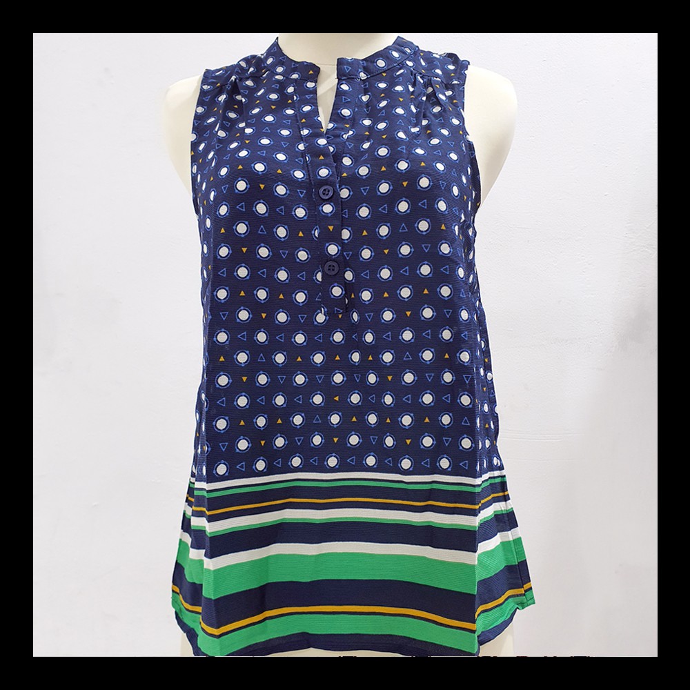 Sleeveless Blouse Casual Branded Sisa Export Termurah