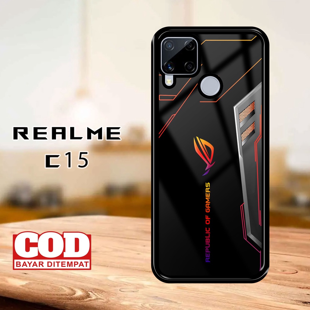 Case REALME C15 [ ROG ] Casing Realme C15 Cassing Hardcase Softcase Glossy 2D Bisa Cod