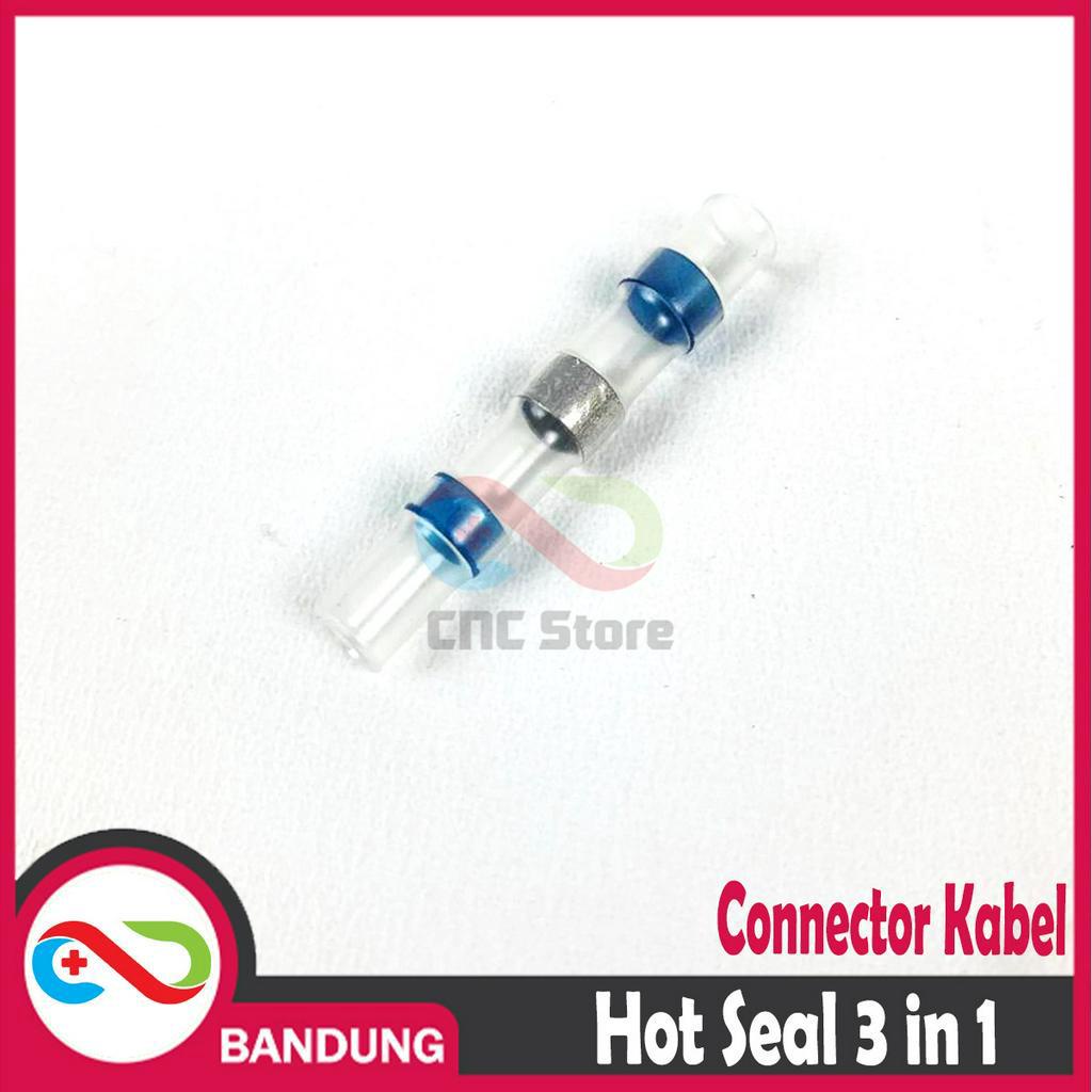 HOT SEAL WIRE CONNECTOR KABEL WATERPROOF SOLDER HEAT - BIRU 3in1