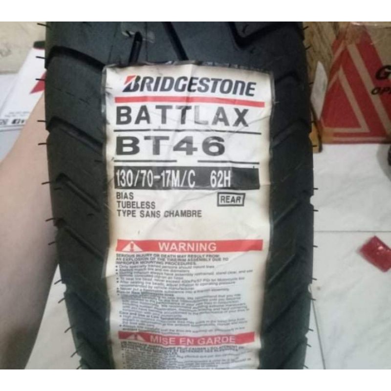 ban luar battlax bt46 ukuran 130/70-17 original tubeless