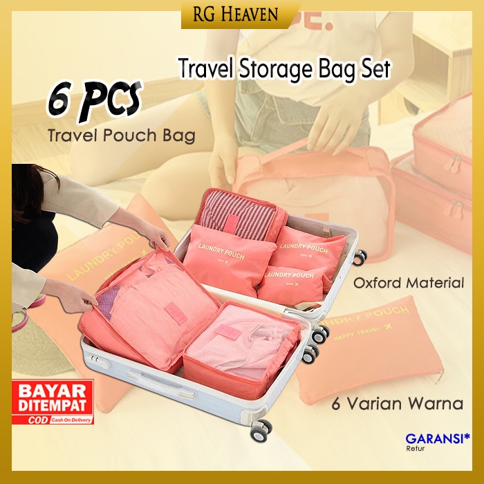 Tas Travel Pouch Bag Lipat Organizer Tempat Baju Bepergian Serbaguna Tas Pakaian Multifungsi RS17