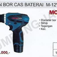 MESIN BOR MODERN CAS BATERAI / CORDLESS DRILL M-12V