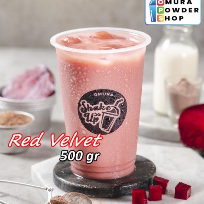 

[COD] Omura Shake Premium PLAIN bubble drink powder serbuk rasa red velvet [COD]