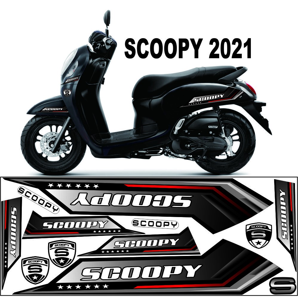 STRIPING 2021 SCOOPY NEW VARIASI UNIVERSAL STICKER SCOOPY CUSTOM 2021 STILE SCOOPY
