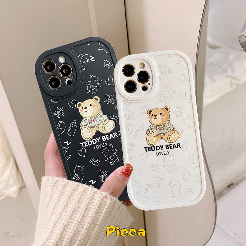 Couple Kartun Wayang Beruang Case Realme C53 GT Master Edition C30 C31 C21Y C25Y C35 C25 C11 2021 C25s C15 C3 C12 C17 C20A C20 C21 Realme 8pro 5i 8i 9i 6s 7 6i 5 7i 8 6 5s