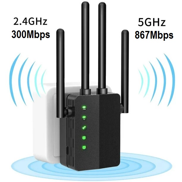 Dual Band WiFi Repeater WiFi 5 - 1200Mbps - WiFi Range Extender