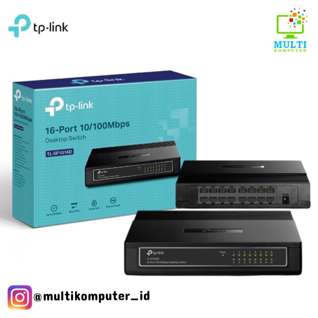 TP-Link TL-SF1016D 16-Port 10 100Mbps Desktop Switch