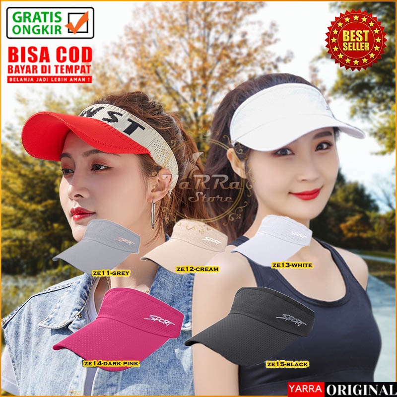 Topi Wanita Korea Motif Olahraga Tren Elegan Fashion A3O8 Terkini Import Termurah Tali Terbaik Aesth