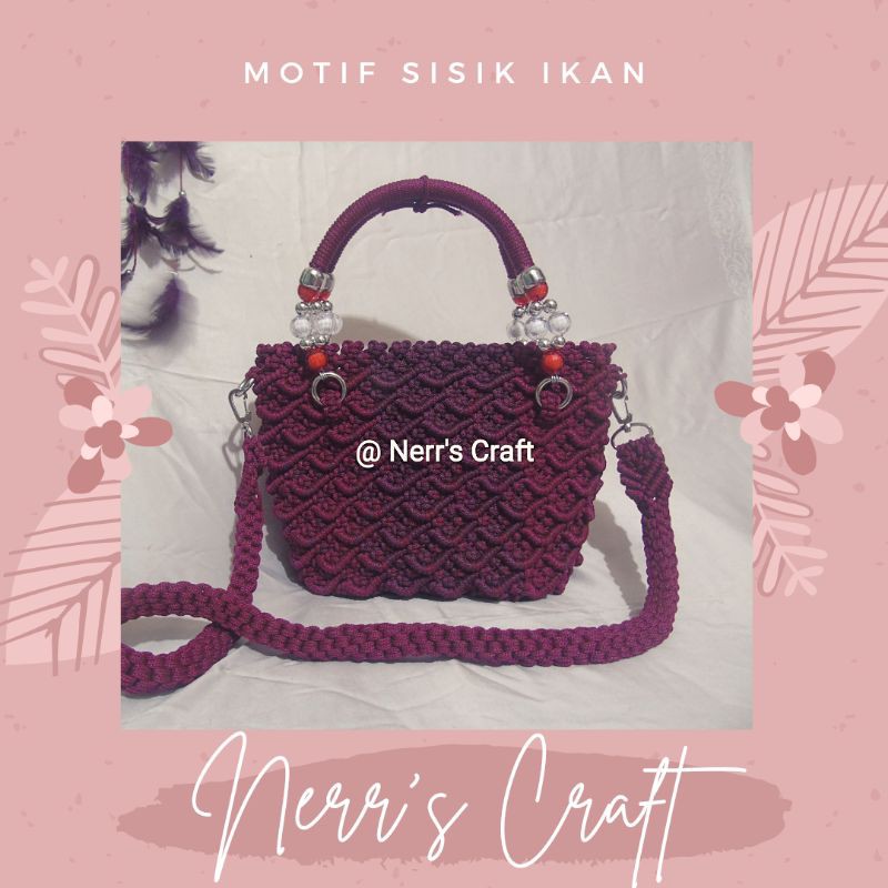 Tas tali kur motif sisik ikan