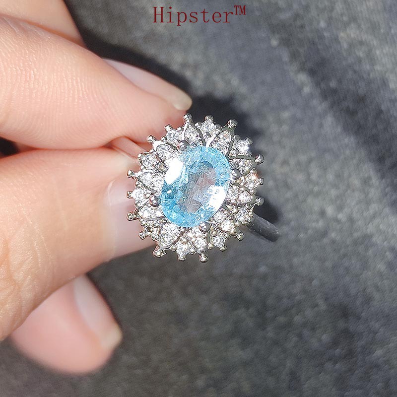 Natural Topaz Ring Women