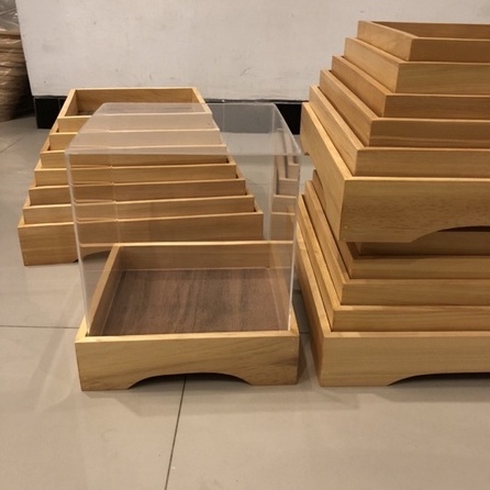 Hantaran Kayu 40x40 Plus Tutup Akrilik Box Kotak Seserahan Hantaran Kayu Sama Sisi