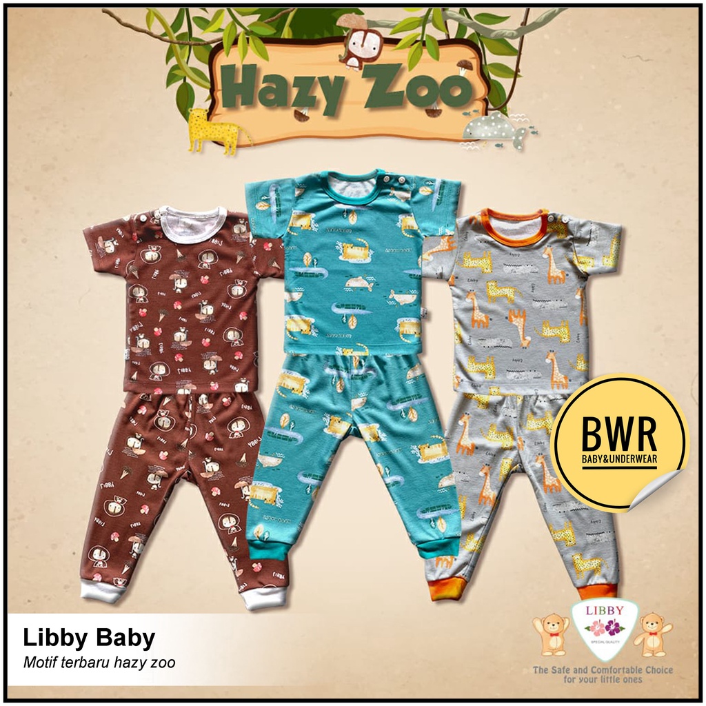 CPR Setelan Libby Hello Sunshine HAZY ZOO / Pakaian Anak Unisex Terbaru Rainbow Fantasia Motif Lucu Lengan Pendek | Bwr