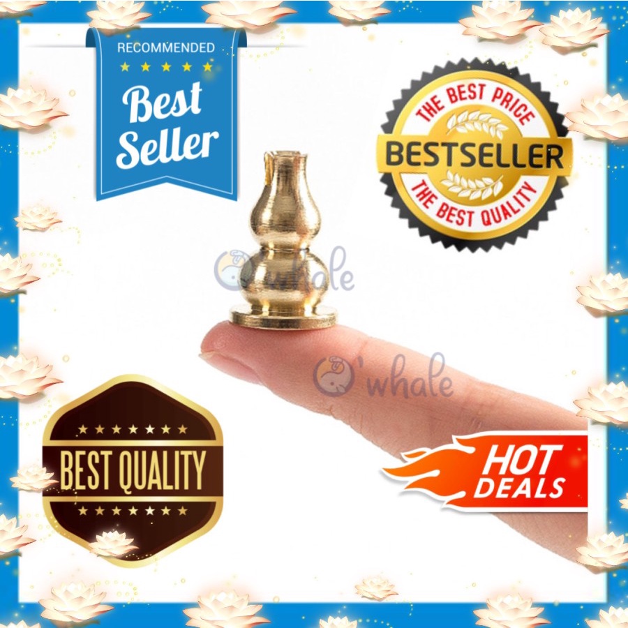 Hiolo Kuningan Bokor Tempat Tatakan Pembakar Dupa Hio Lo Mini Kecil