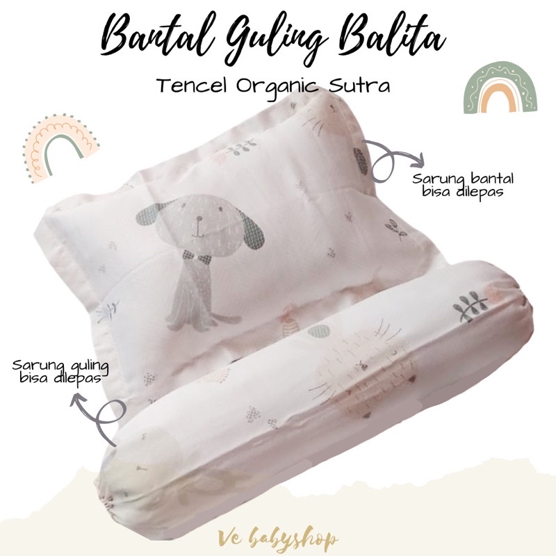 TENCL’S ORGANIC - Bantal Guling Balita / Sarung Bantal Guling Anak / Sarung Bantal guling Junior