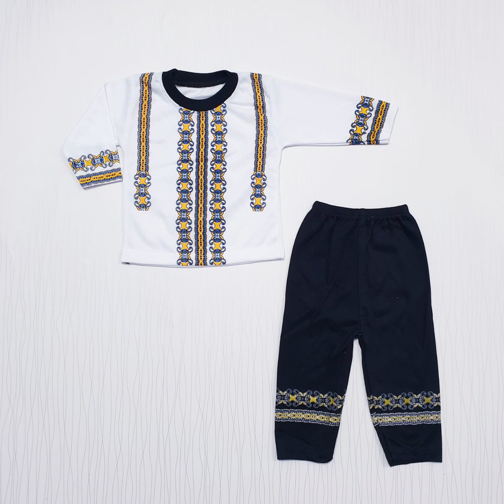 baju koko bayi laki-laki usia 0-12 bulan / pakaian anak baby cowo muslim / setelan islami