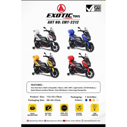 Motor Aki Mainan Anak Exotic EMT 2212