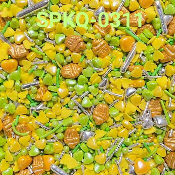 

SPKQ-0311 SPRINKLES SPRINKLE SPRINGKEL 250GR HATI CUPCAKE HIJAU KUNING BERKUALITAS TINGGI