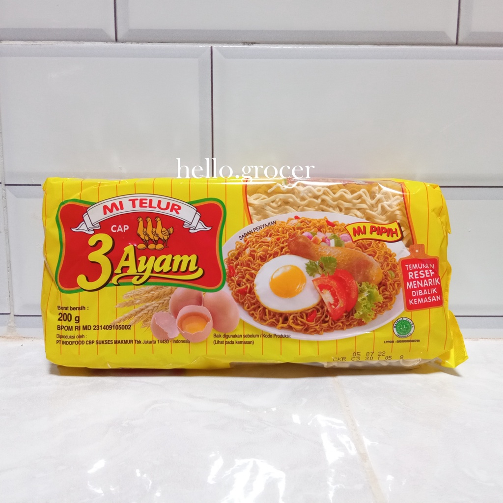 

Mie Telur Kuning Cap 3 Ayam 200 gr