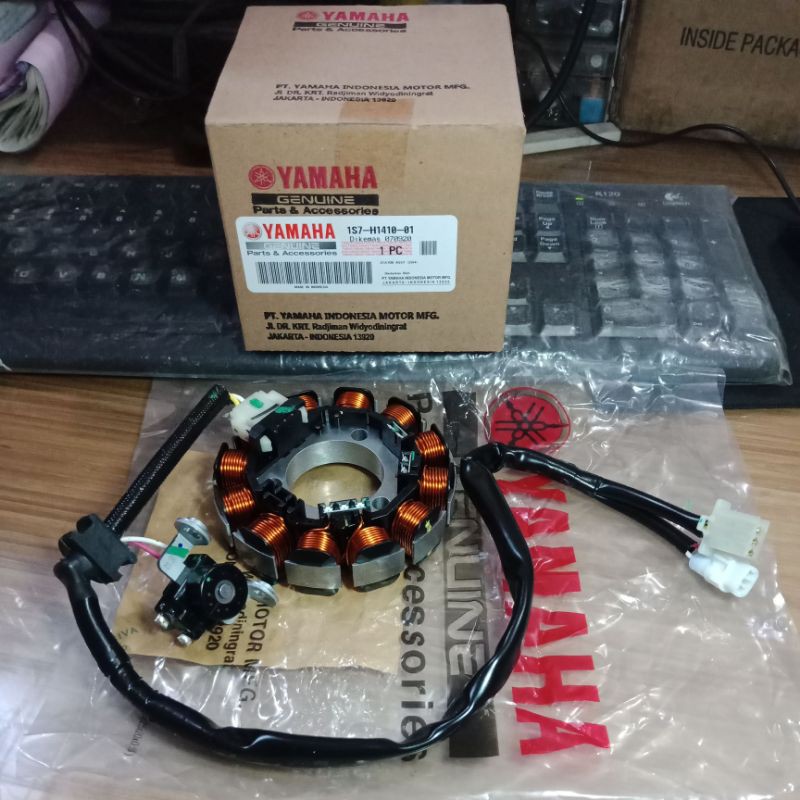SPULL SPUL STATOR ASSY 1S7 JUPITER MX OLD LAMA NEW ORIGINAL ORI ASLI YAMAHA YGP 1S7-H1410-01