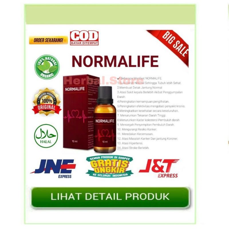 NORMALIFE ASLI 100% ORIGINAL - OBAT CAIRAN NORMALIFE PEMBERSIH PEMBULUH DARAH & OBAT HIPERTENSI
