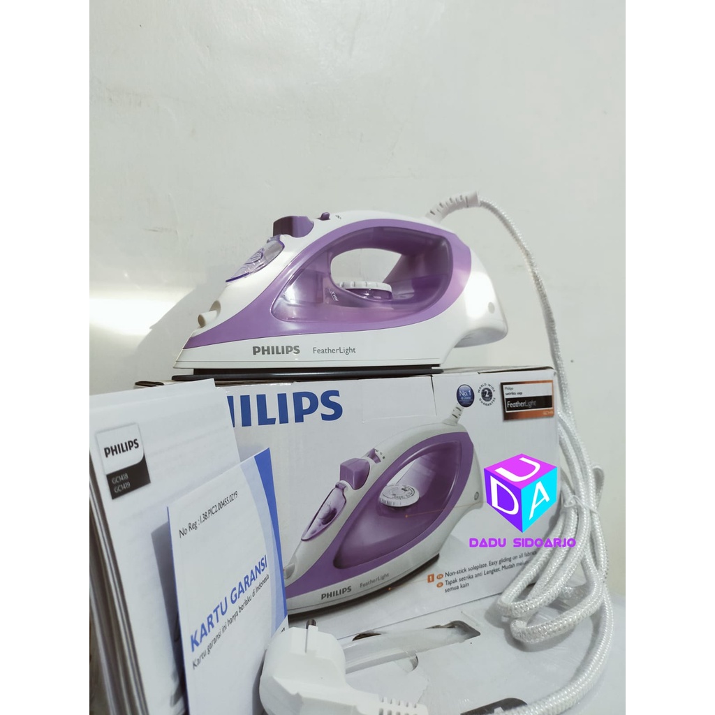 setrika uap Philips GC-1418 ungu ORI GARANSI 2 TAHUN