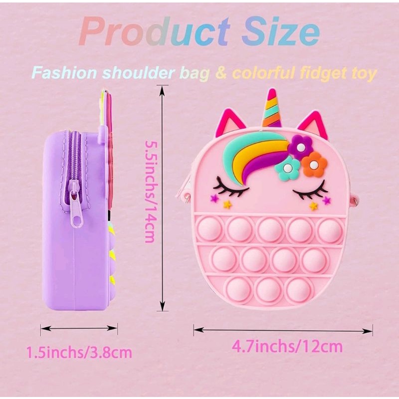 TAS POP IT RUBBER JELLY TAS ANAK Selempang koin jely tas anak-anak