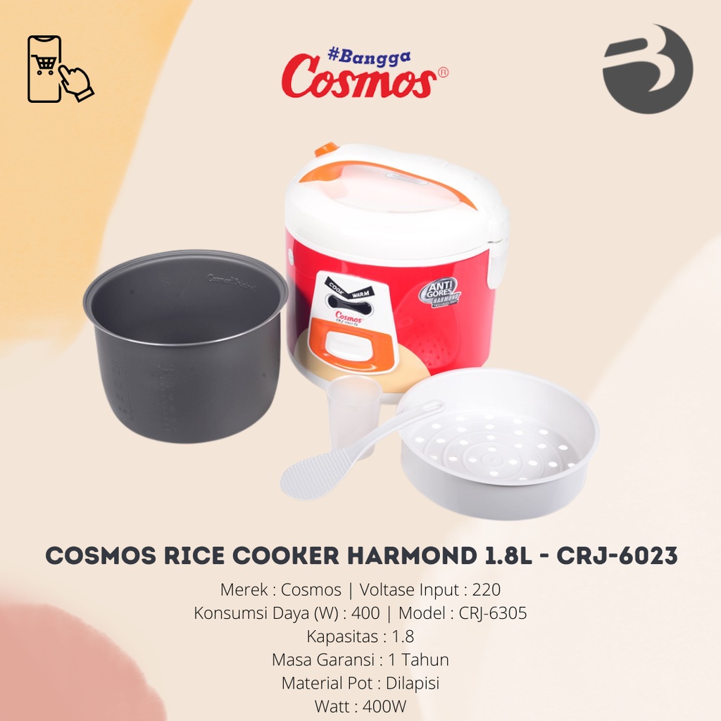 COSMOS Rice Cooker Harmond 1.8L - CRJ-6023