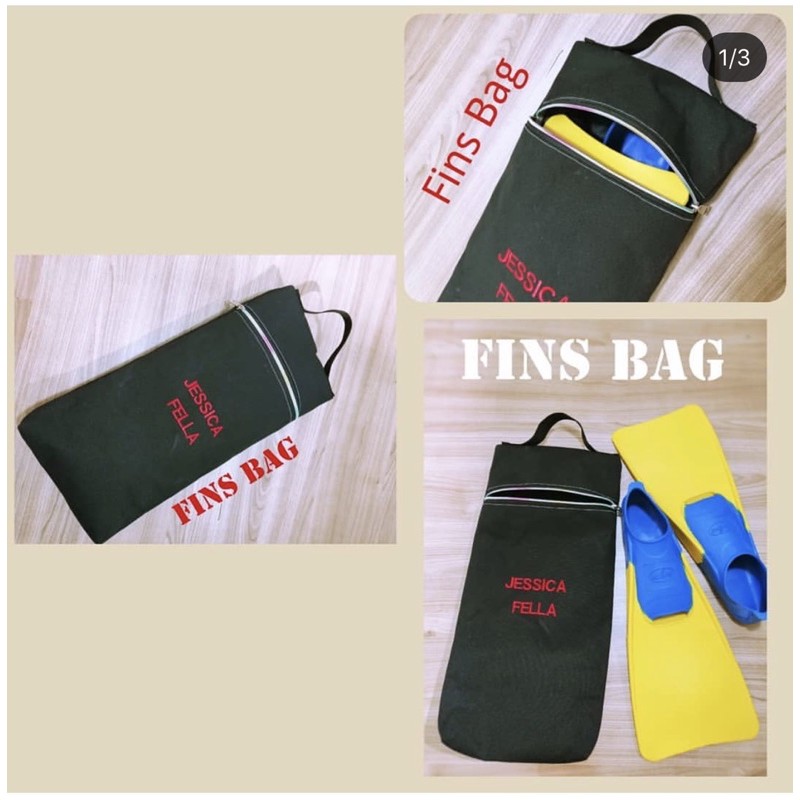 Fawn’G Handmade - Tas Fins Renang | Fins bag Kanvas | Tas renang anak