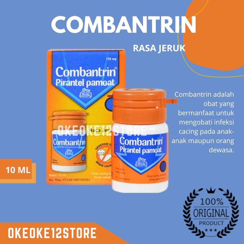 COMBANTRIN SYRUP 10ML RASA JERUK OBAT CACING CAIR ANAK