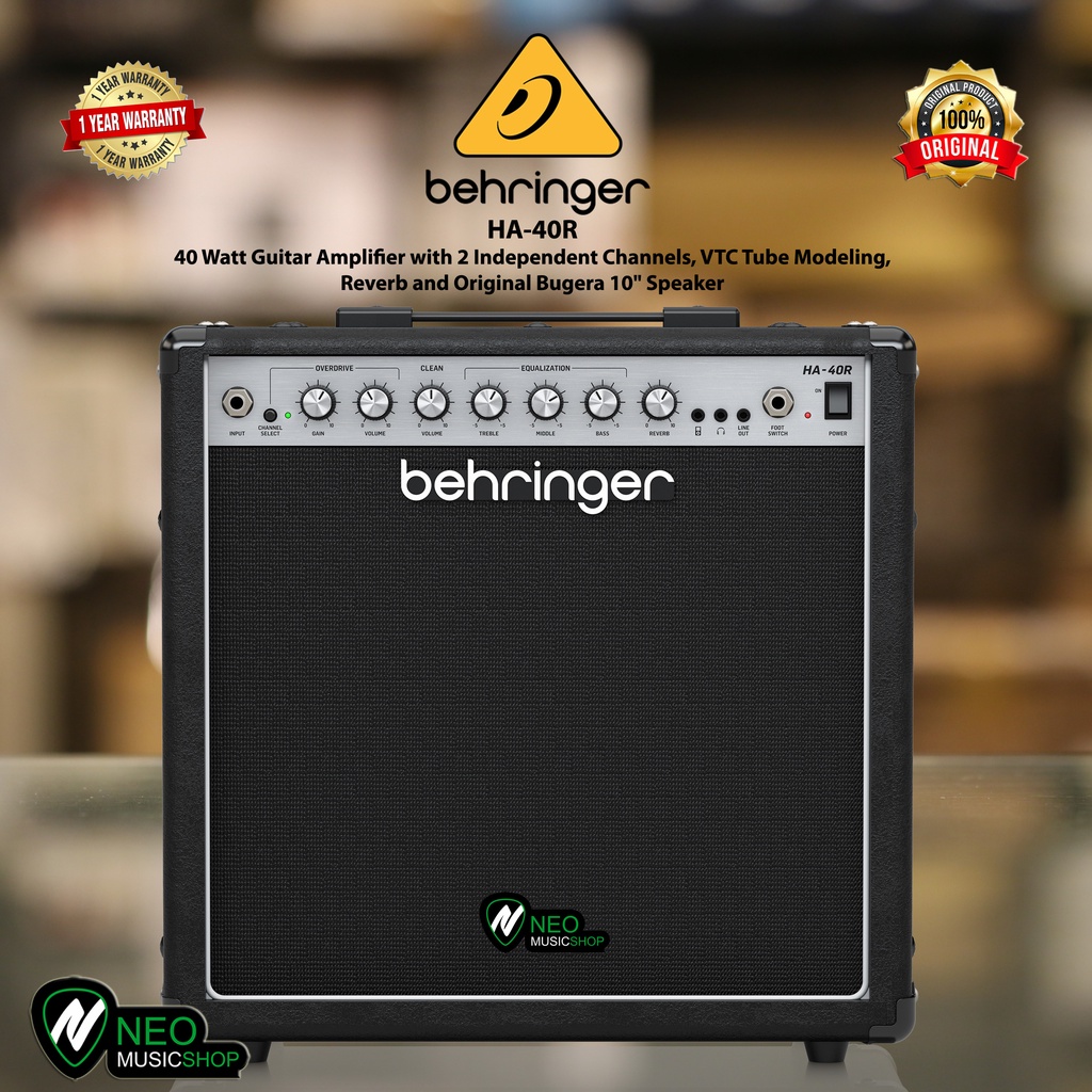 Behringer HA40R 40 Watt Guitar Amplifier with 2 Independent Channels