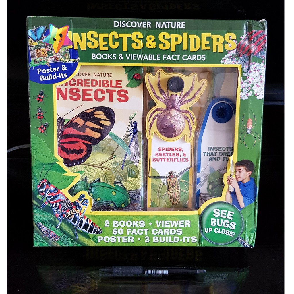 NEW - Discover Nature Insects & Spiders Books & Fact Cards