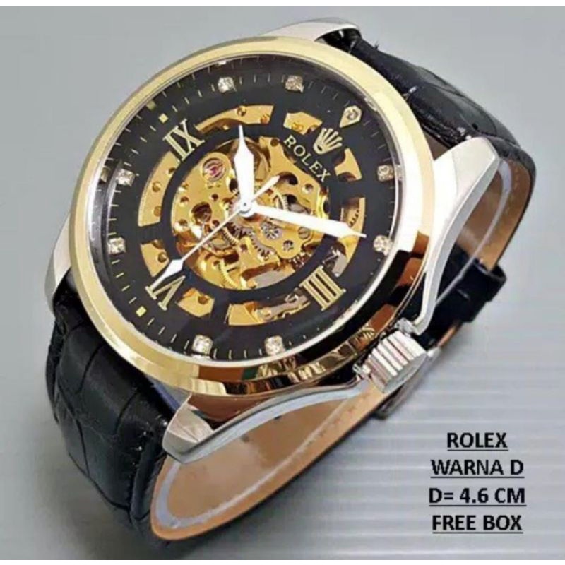 Jam Automatic Rolex Jam Tangan Rantai Tanpa Baterai