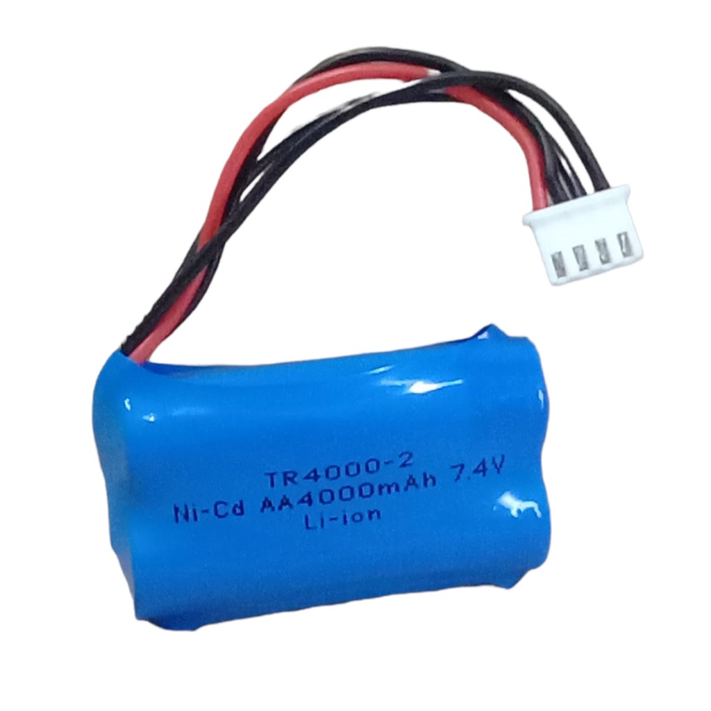 Baterai Speaker/ Mainan Anak Remot Control &amp; Elektronik Lainnya 2X 14500 7.4V 4000mAh Konektor JST 4 PIN PUTIH