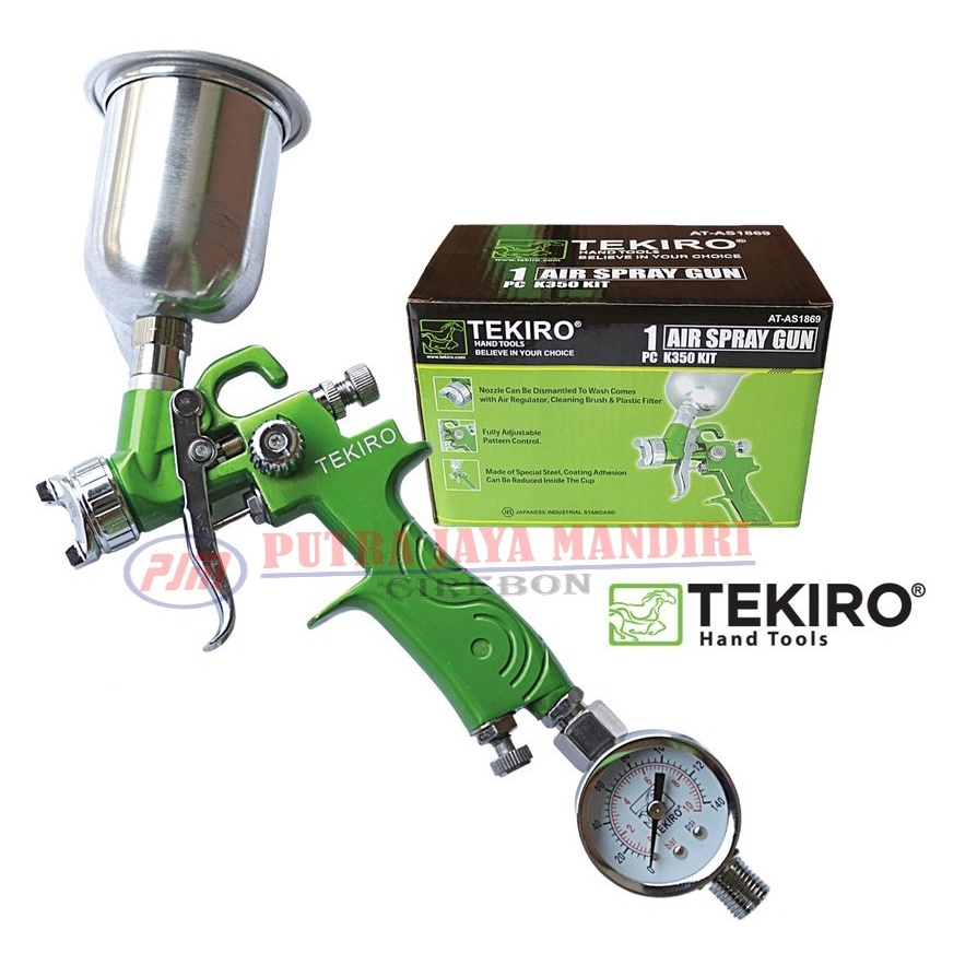 Tekiro Spray Gun Semprotan Cat K350 Kit / Spray Gun Tabung atas K350