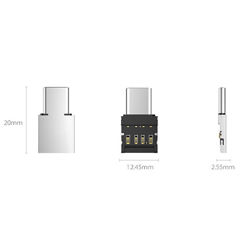 Adaptor Konverter OTG USB-C 3.1 Tipe C Male Ke USB Female