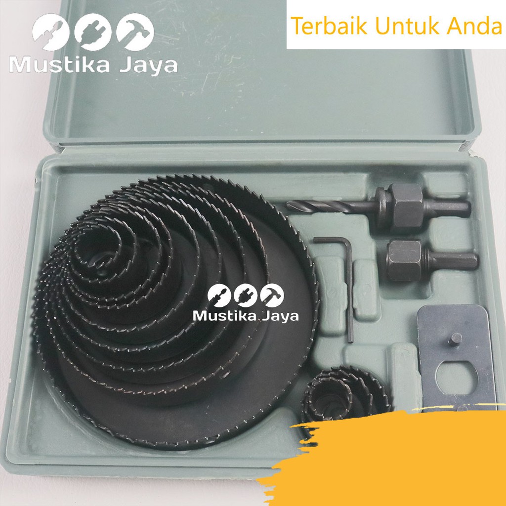 Hole saw 16 pcs/ hole saw kit 16 piece/hole saw / mata bor  pelubang kayu