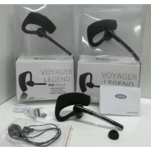 Headset Bluetooth Voyager Legend Stereo V8 Bass Earphone Plus Headset Sambungan