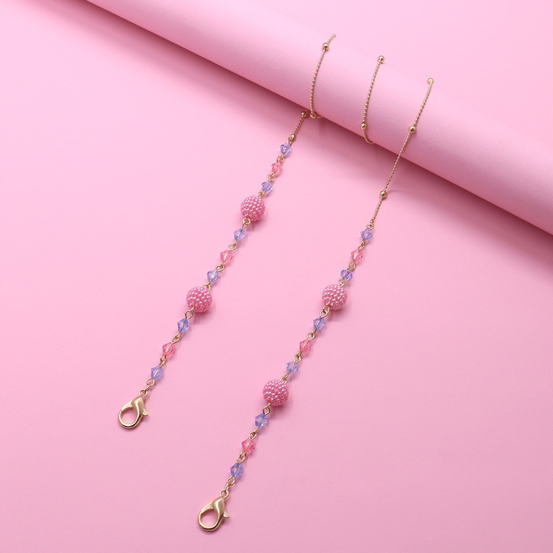 [✅READY STOCK] ☀️Tali Masker Lanyard Kacamata Heart Shape Bead Necklace Chain Face Mask Rantai  Mutiara Penjualan Panas Mode
