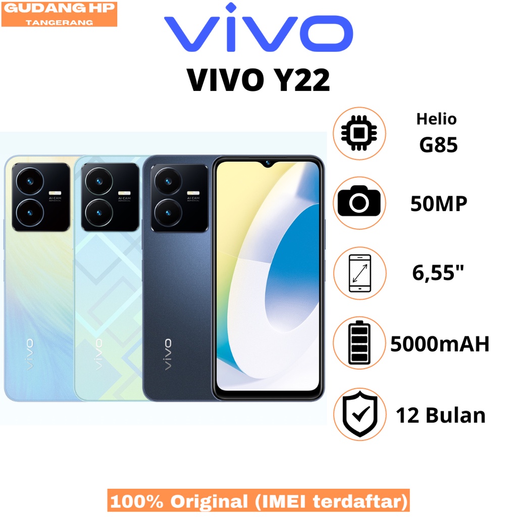 Vivo Y22 | Vivo Y27 | Vivo Y36 Garansi Resmi Vivo Indonesia