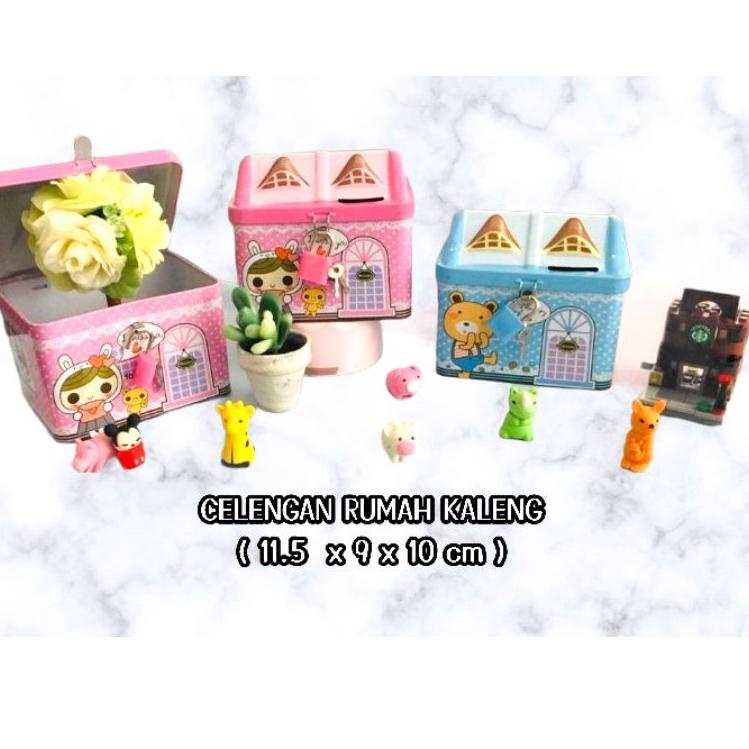 [PRODUK SEJZY] Celengan Rumah Kaleng Motif UNICORN ada kunci Gembok mini KSW