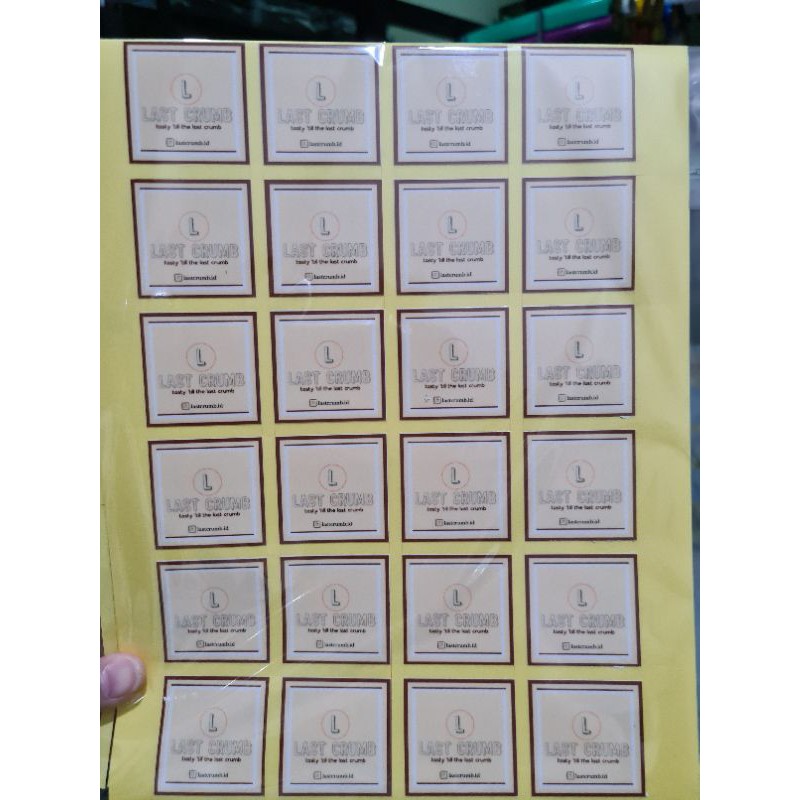 

stiker kertas glossy + laminating