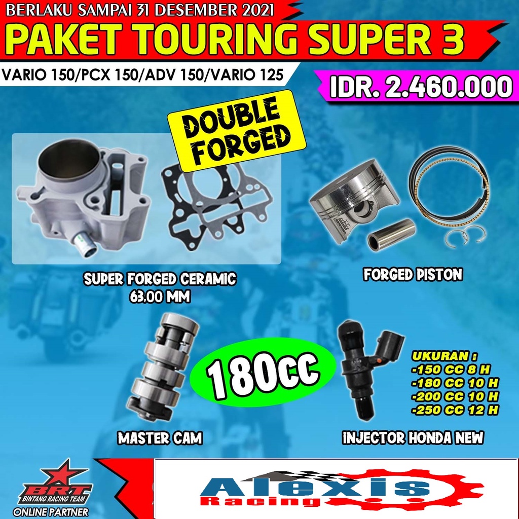 Paket Bore Up BRT / Paket Touring  PCX 150 / Vario 150 / ADV 150 Ceramic Piston 63mm