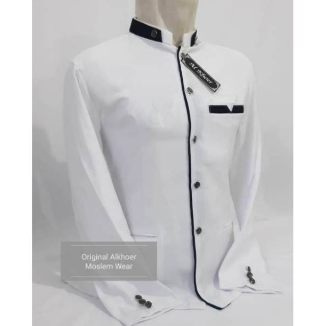 JASKO POLOS PUTIH BAJU MUSLIM PRIA