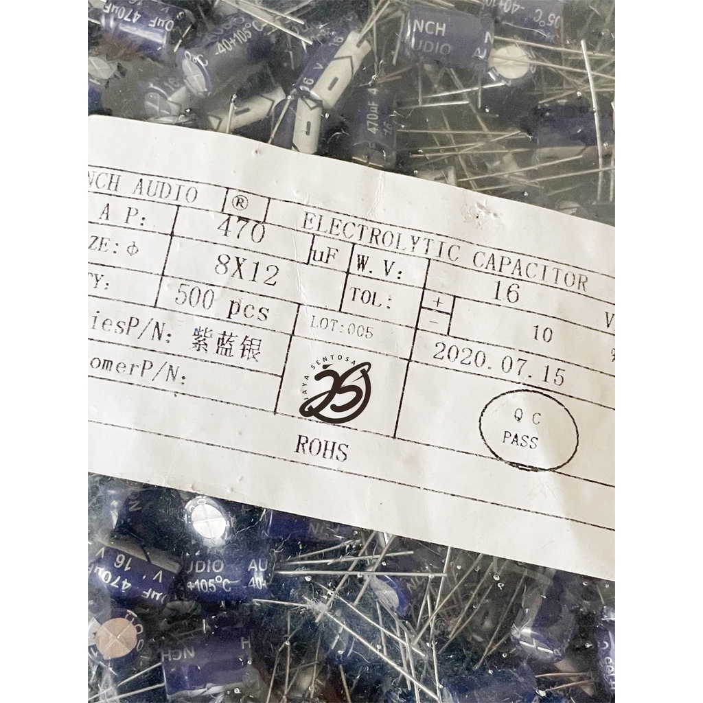 ELCO 470UF 16V (1 BUAH) KAPASITOR CAPACITOR ELCO KAPASITOR ELKO KAPASITOR 470 UF 16 V
